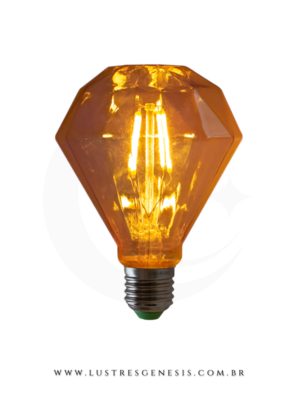Lâmpada de Filamento de Led D95 4W Squirrel Cage com design âmbar, modelo GMH LD95-SC-4W Lustres Gênesis loja online de Lustres e Iluminação Decorativa
